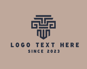 Pillar - Greek Architecture Column logo design