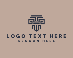 Financial - Greek Architecture Column logo design