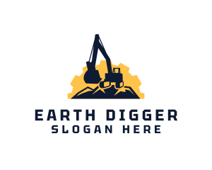 Digger - Construction Excavator Digger logo design