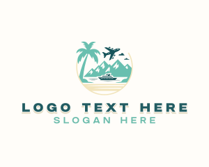 Ship - Travel Island Tourism logo design