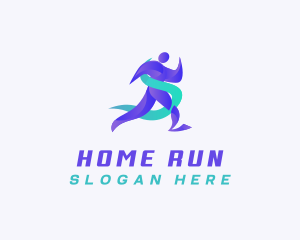 Paralympic Running Marathon logo design