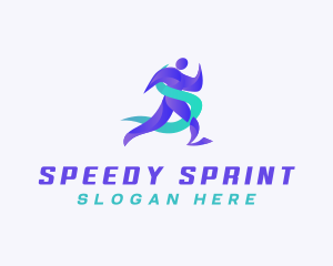 Paralympic Running Marathon logo design