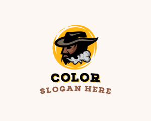 Vaping - Cowboy Smoking Vape logo design