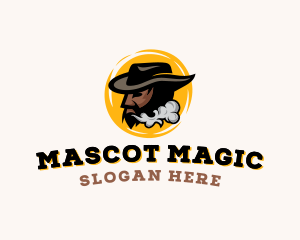 Cowboy Smoking Vape logo design