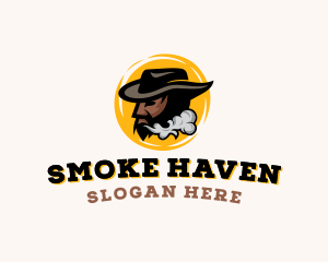 Smoking - Cowboy Smoking Vape logo design