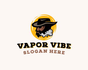 Vaporizer - Cowboy Smoking Vape logo design