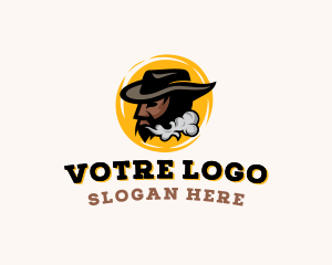 Vape - Cowboy Smoking Vape logo design