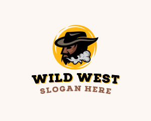 Cowboy Smoking Vape logo design