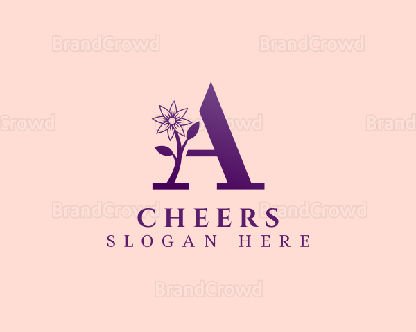 Floral Beauty Letter A Logo