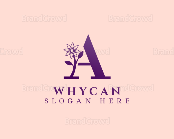 Floral Beauty Letter A Logo