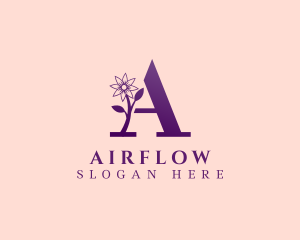 Floral Beauty Letter A logo design