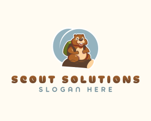 Scout - Squirrel Backpack Camper logo design