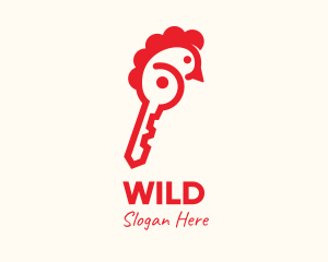 Red Chicken Key Logo