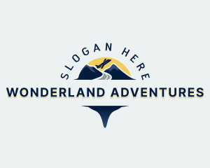 Travel Mountain Airplane logo design