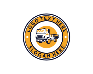 Trucker - Cargo Truck Vehicle logo design