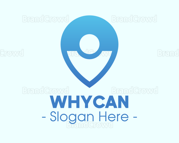 Blue Gradient Location Pin Logo