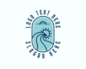 Sea Ocean Waves Logo