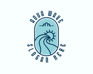 Sea Ocean Waves logo design