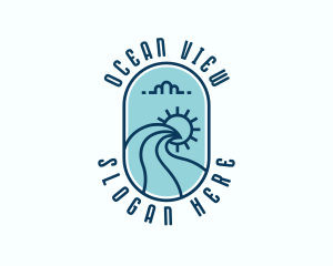 Sea Ocean Waves logo design