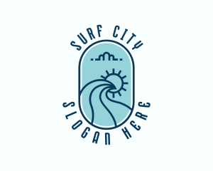 Sea Ocean Waves logo design