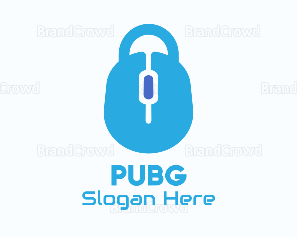 Blue Mouse Lock Logo