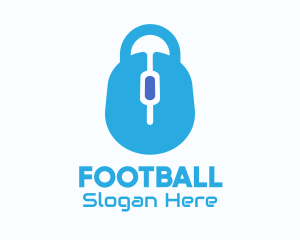 Digital - Blue Mouse Lock logo design