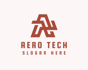 Digital Tech Letter A logo design