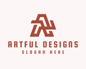 Digital Tech Letter A logo design