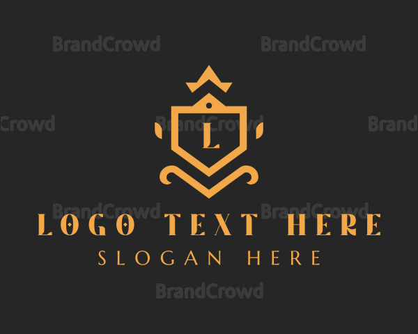 Premium Deluxe Shield Crown Logo