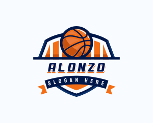 Basketball Sports Shield logo design