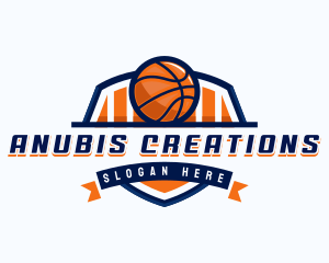 Basketball Sports Shield logo design