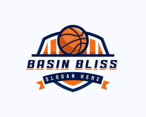 Basketball Sports Shield logo design