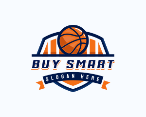 Basketball Sports Shield logo design