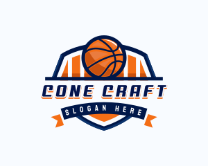 Basketball Sports Shield logo design