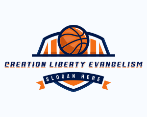 Basketball Sports Shield logo design