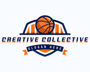 Basketball Sports Shield logo design