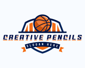 Basketball Sports Shield logo design