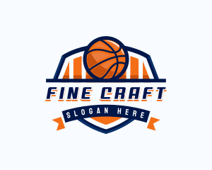 Basketball Sports Shield logo design