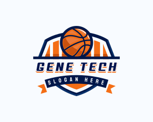 Basketball Sports Shield logo design