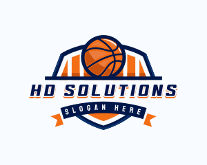 Basketball Sports Shield logo design