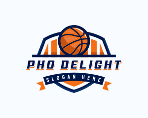 Basketball Sports Shield logo design