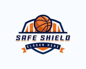 Basketball Sports Shield logo design