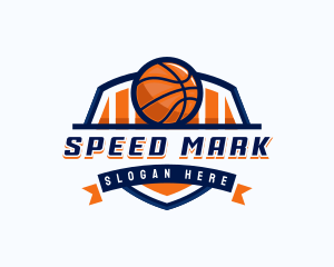 Basketball Sports Shield logo design