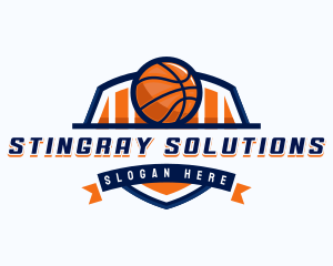 Basketball Sports Shield logo design