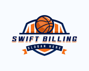 Basketball Sports Shield logo design