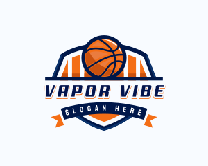 Basketball Sports Shield logo design