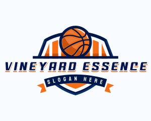 Basketball Sports Shield logo design