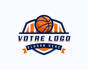 Athletics - Basketball Sports Shield logo design