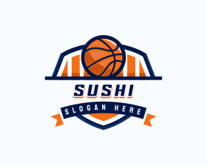 Basketball Sports Shield logo design