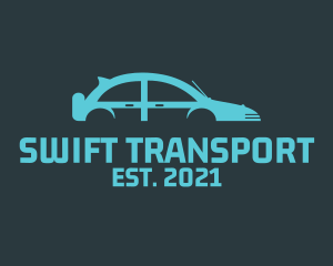 Blue Car Transportation logo design